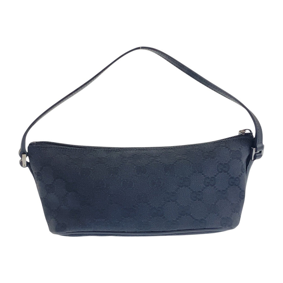 Gucci Handbag 07198 GG canvas, leather Black SilverMetal Handbag accessory pouch Women