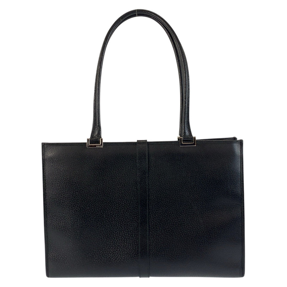Gucci Tote Bag 002 1074 leather Black SilverMetal Tote Bag Shoulder Bag Jackie Women
