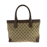 Gucci Tote Bag 002 1119 GG canvas Brown Beige SilverMetal