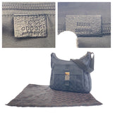 Gucci Shoulder Bag 131211 GG canvas Black SilverMetal Crossbody Shoulder Bag Messenger Bag mens