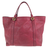 Gucci Tote Bag 336756 leather Red Gold Metal Tote Bag Shoulder Bag Interlocking Women