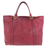 Gucci Tote Bag 336756 leather Red Gold Metal Tote Bag Shoulder Bag Interlocking Women
