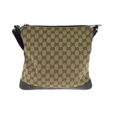 Gucci Shoulder Bag 145857 GG canvas Beige Brown SilverMetal Shoulder Bag Sacoche punching Women