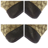 Gucci Shoulder Bag 145857 GG canvas Beige Brown SilverMetal Shoulder Bag Sacoche punching Women
