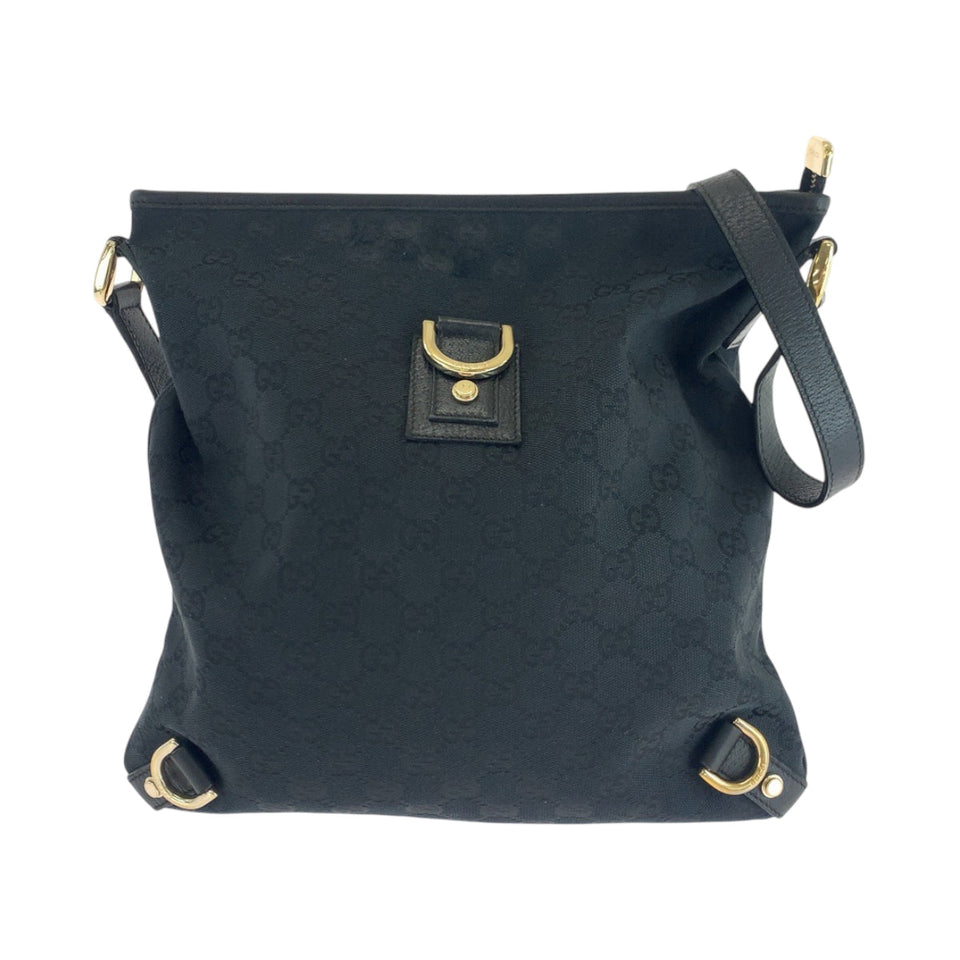 Gucci Shoulder Bag 131326 GG canvas Black GoldMetal Shoulder Bag Crossbody Abbey Women