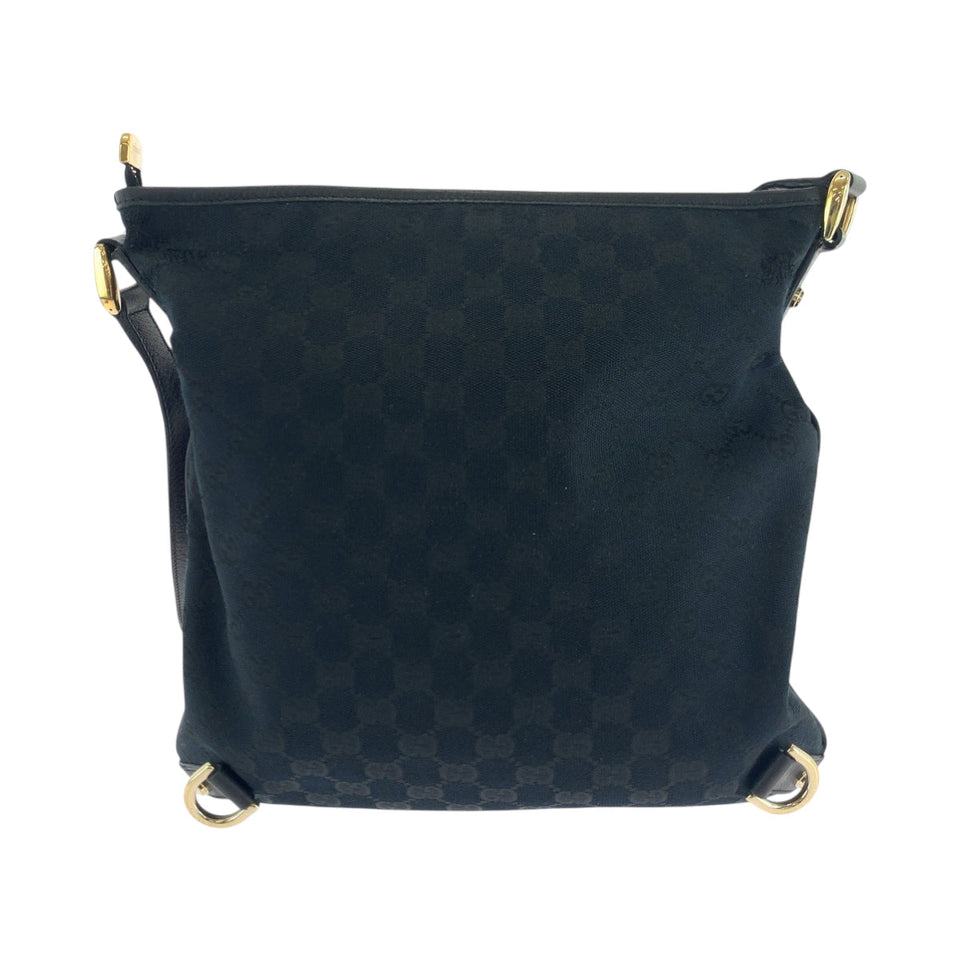Gucci Shoulder Bag 131326 GG canvas Black GoldMetal Shoulder Bag Crossbody Abbey Women