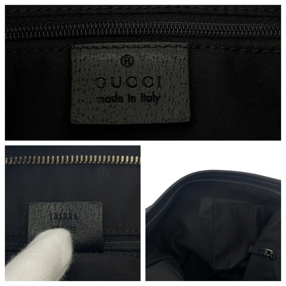 Gucci Shoulder Bag 131326 GG canvas Black GoldMetal Shoulder Bag Crossbody Abbey Women