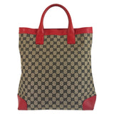 Gucci Tote Bag 002 1121 GG canvas, leather Beige red Women