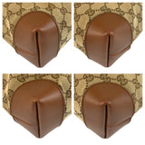 Gucci Shoulder Bag 337598 GG canvas, leather Beige Brown SilverMetal Shoulder Bag Messenger bag Women