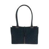 Gucci Shoulder Bag 002 1073 GG canvas Black SilverMetal Shoulder Bag handbag Jackie Women