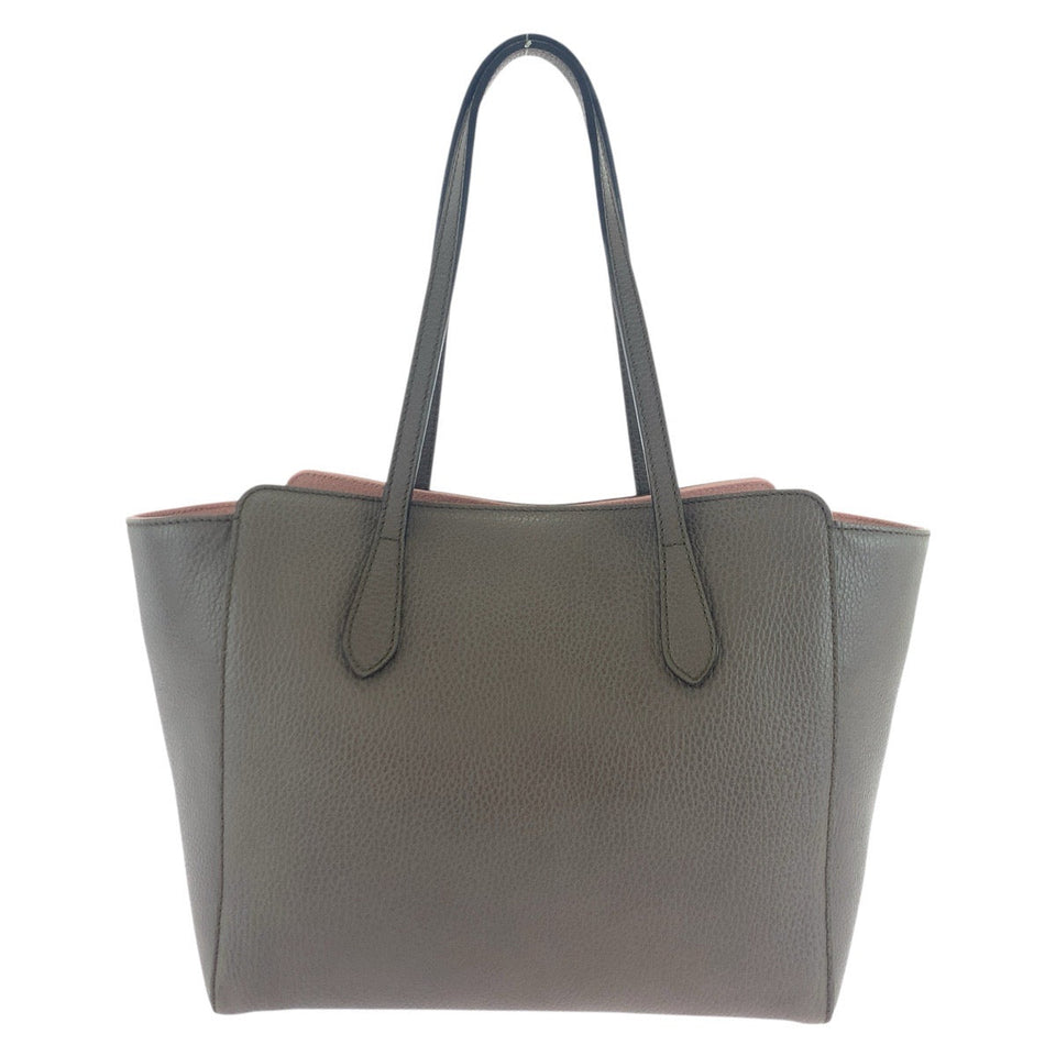 Gucci Tote Bag 354408 leather Brown Greige Pink Tote Bag Shoulder Bag Swing Women