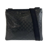 Gucci Shoulder Bag 201446 PVC Black SilverMetal Shoulder Bag Messenger bag GG implementation Women