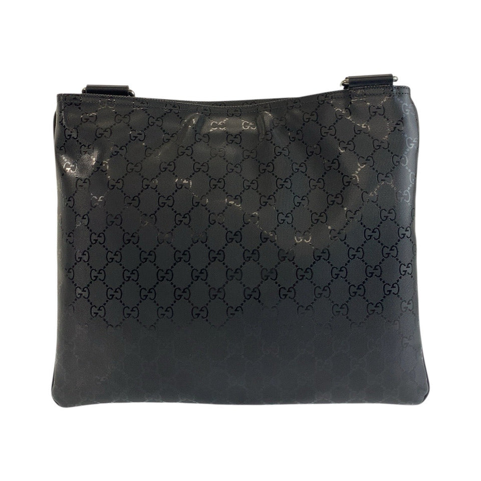 Gucci Shoulder Bag 201446 PVC Black SilverMetal Shoulder Bag Messenger bag GG implementation Women