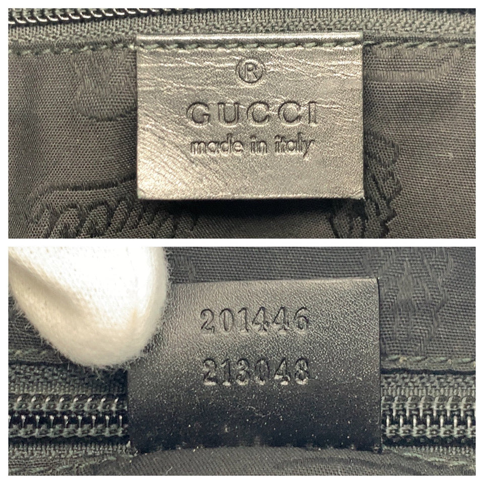 Gucci Shoulder Bag 201446 PVC Black SilverMetal Shoulder Bag Messenger bag GG implementation Women