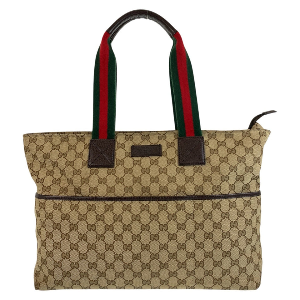 Gucci Tote Bag 155524 GG canvas Beige brown Tote Bag Shoulder Bag Sherry line Women