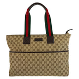 Gucci Tote Bag 155524 GG canvas Beige brown Tote Bag Shoulder Bag Sherry line Women