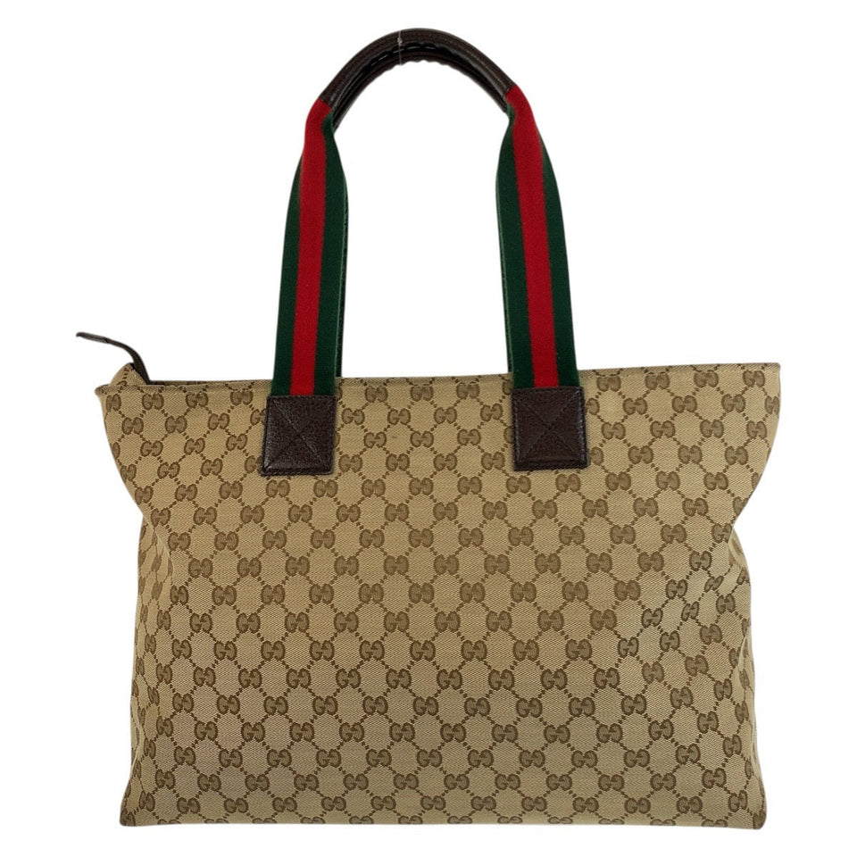 Gucci Tote Bag 155524 GG canvas Beige brown Tote Bag Shoulder Bag Sherry line Women