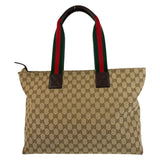Gucci Tote Bag 155524 GG canvas Beige brown Tote Bag Shoulder Bag Sherry line Women