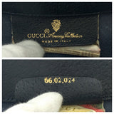 Gucci Shoulder Bag 66 02 024 GG Supreme Canvas Navy Gray Gold Metal Shoulder Bag pochette Old Gucci Shelly Line Women