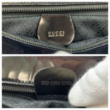 Gucci Tote Bag 000 1998 0540 Canvas, Leather Black Silver Metal Tote Bag handbag Bamboo Women