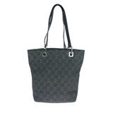 Gucci Tote Bag 31244 GG canvas Black SilverMetal Tote Bag handbag Women