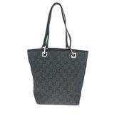 Gucci Tote Bag 31244 GG canvas Black SilverMetal Tote Bag handbag Women