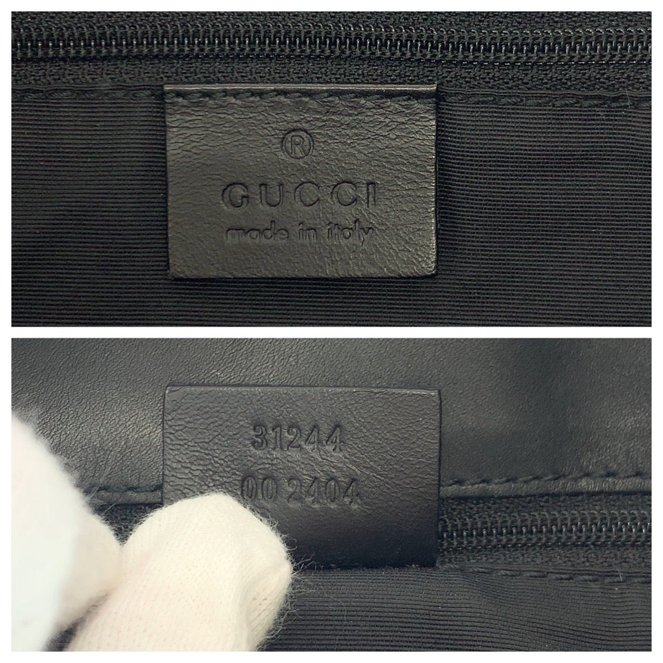 Gucci Tote Bag 31244 GG canvas Black SilverMetal Tote Bag handbag Women