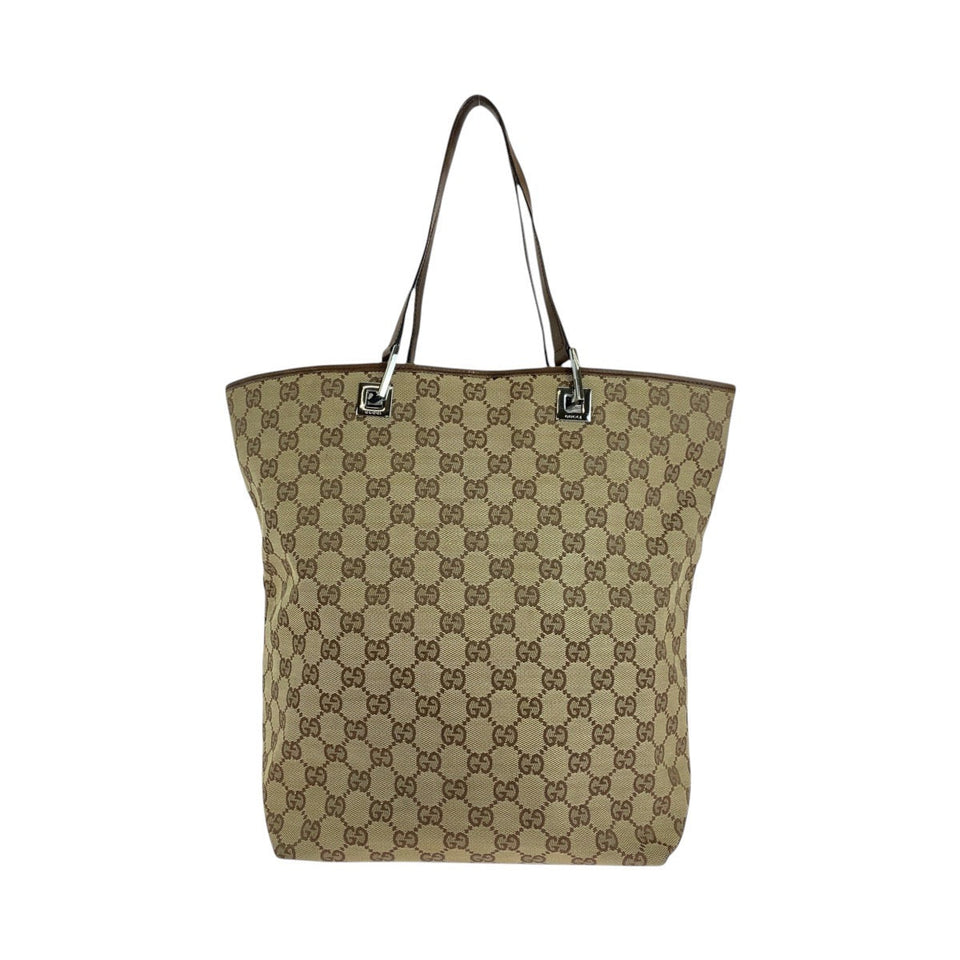 Gucci Tote Bag 31243 GG canvas, leather Beige brown Tote Bag Shoulder Bag Women