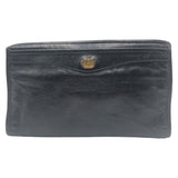 Gucci Clutch bag leather black Clutch bag business bag Interlocking mens