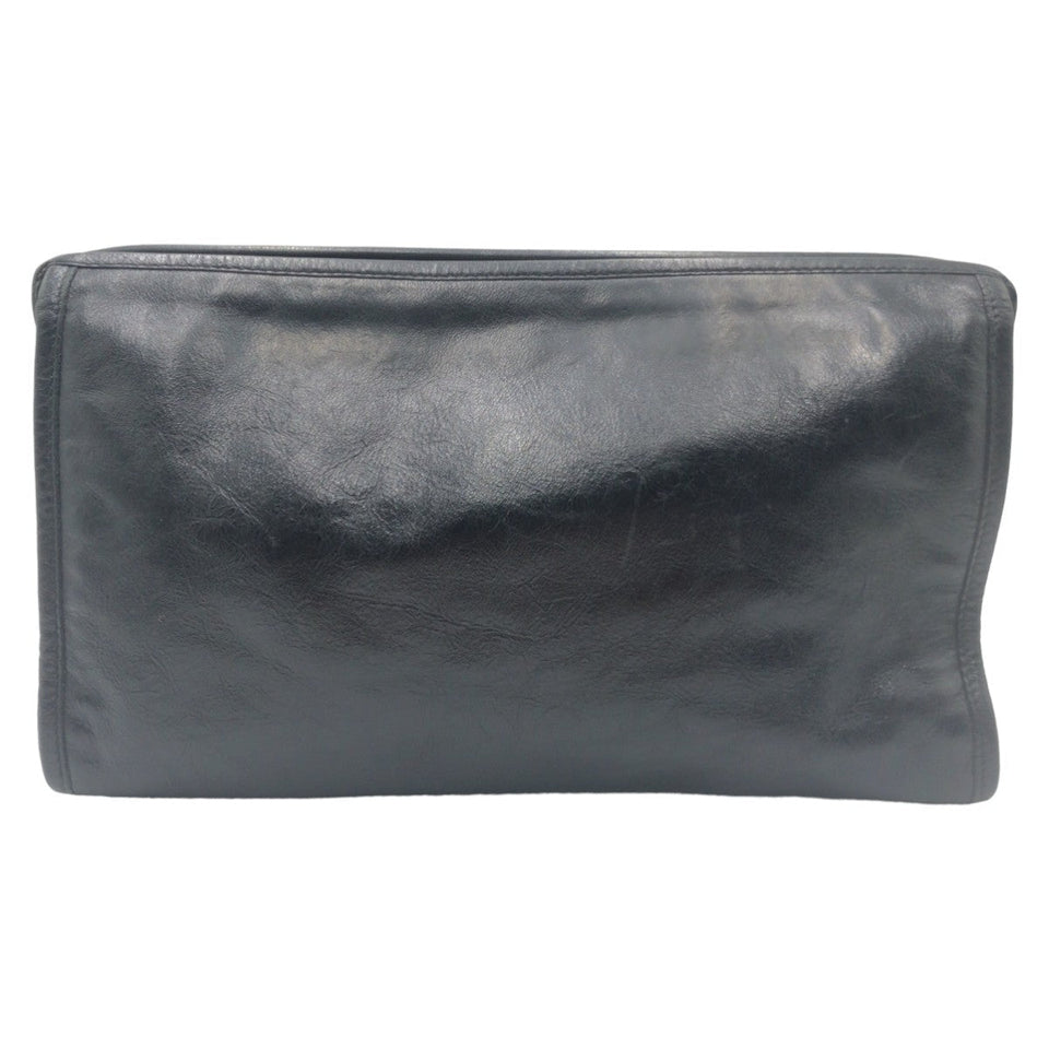 Gucci Clutch bag leather black Clutch bag business bag Interlocking mens