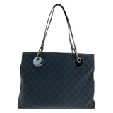 Gucci Tote Bag 120837 GG canvas, leather Black SilverMetal Tote Bag Shoulder Bag Women