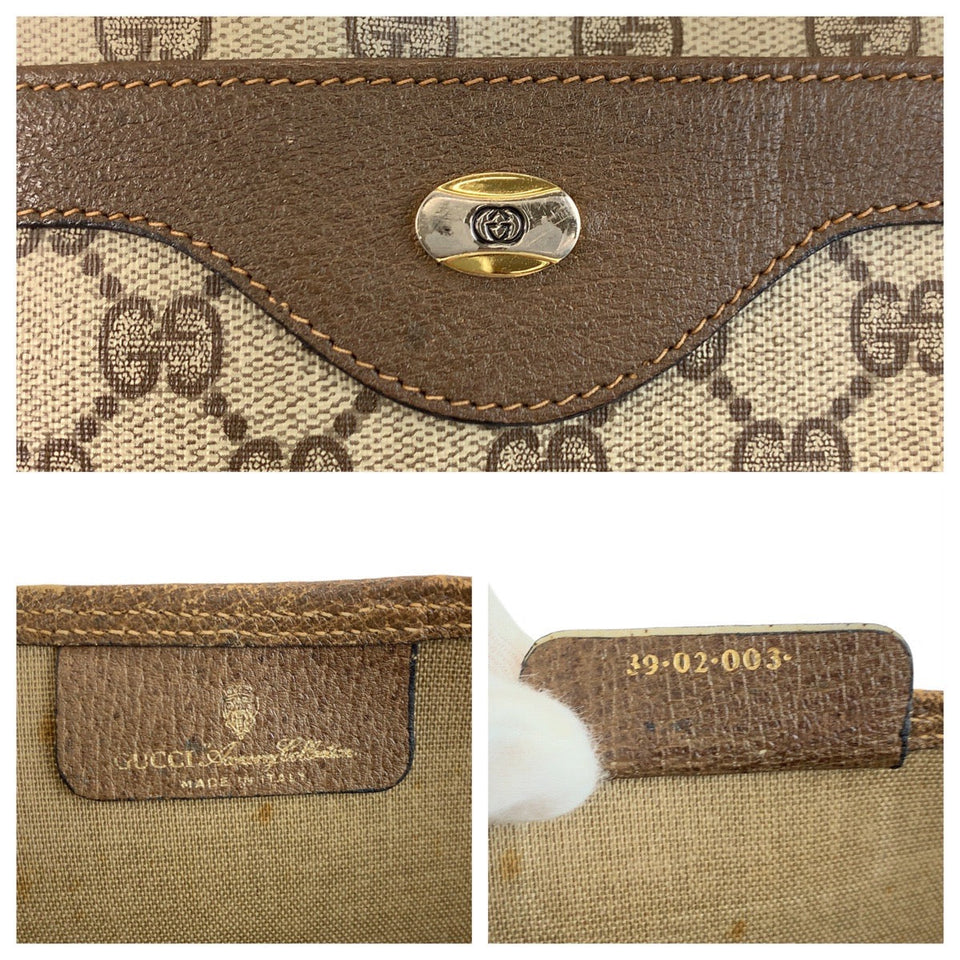 Gucci Tote Bag 39 02 003 GG Supreme Canvas Beige brown Tote Bag Shoulder Bag Sherry Line Old Gucci Women
