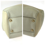 Gucci Shoulder Bag 308360 leather Ivory Brown Gold Metal Shoulder Bag Handbag 2way Bamboo Women