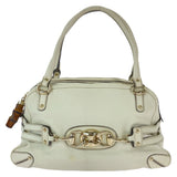 Gucci Handbag 159398 leather White GoldMetal Handbag Shoulder Bag Bamboo Horsebit Women