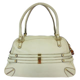 Gucci Handbag 159398 leather White GoldMetal Handbag Shoulder Bag Bamboo Horsebit Women