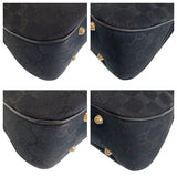 Gucci Shoulder Bag 137379 GG canvas, leather Black GoldMetal Shoulder Bag handbag Bamboo GG pattern Women