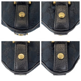 Gucci Shoulder Bag 131326 GG canvas, leather Black GoldMetal Shoulder Bag Messenger bag Abbey Women