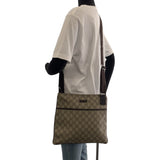 Gucci Shoulder Bag 141626 GG Supreme Canvas Beige Brown SilverMetal Shoulder Bag Messenger bag Women(Unisex)