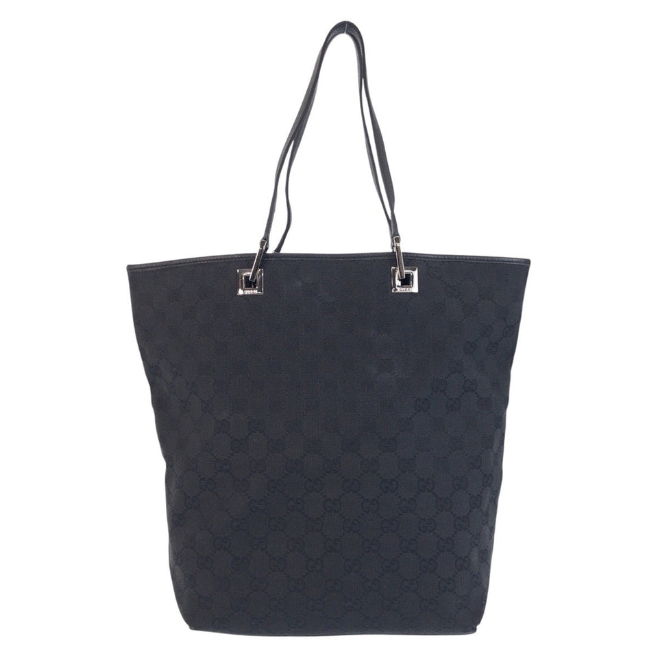 Gucci Tote Bag 31243 GG canvas, leather Black black Tote Bag Shoulder Bag Women