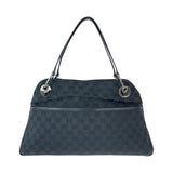 Gucci Tote Bag 121023 GG canvas, leather Black SilverMetal Tote Bag Shoulder Bag Women