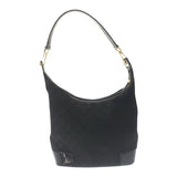 Gucci Shoulder Bag GG canvas Black GoldMetal Shoulder Bag Hobo Women