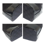 Gucci Shoulder Bag GG canvas Black GoldMetal Shoulder Bag Hobo Women