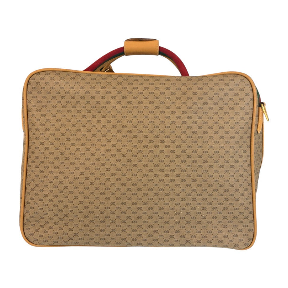 Gucci Boston Duffel bag GG canvas Beige Multicolor Gold Metal Boston Duffel bag Handbag Travel bag Duffle bag Unisex Old Gucci Shelly Line Micro GG Women(Unisex)