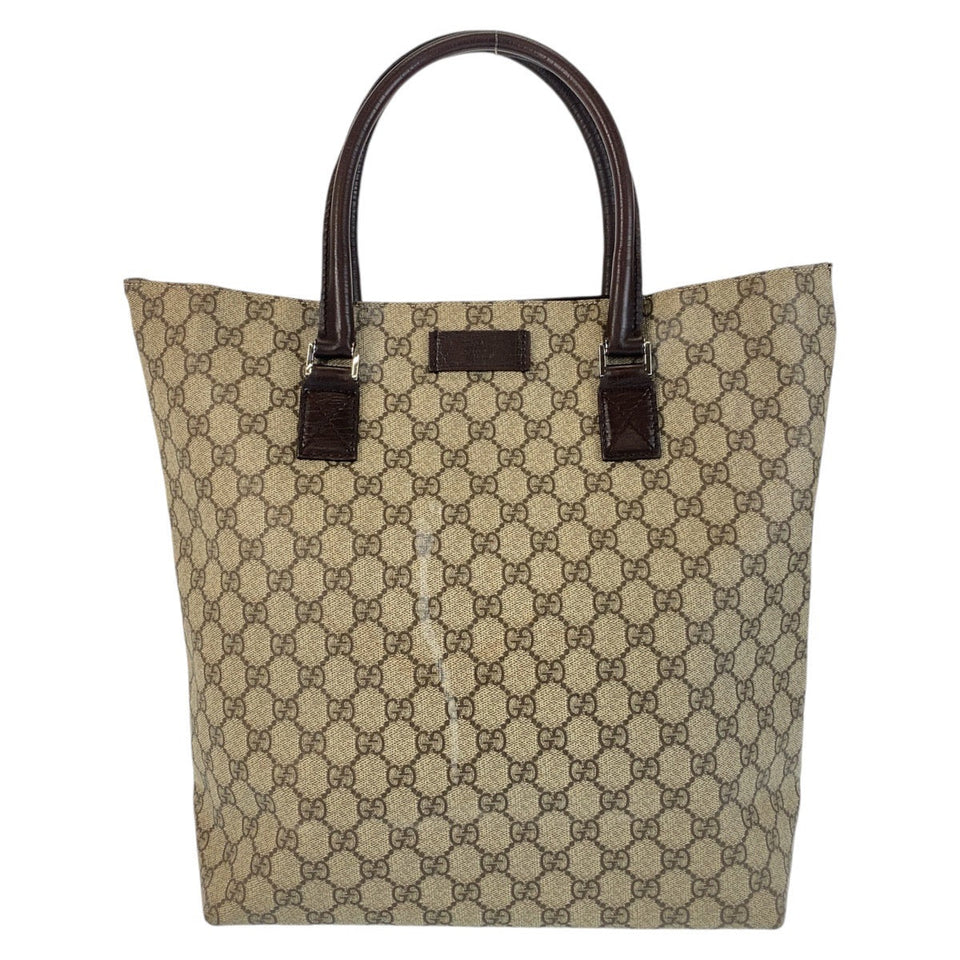 Gucci Tote Bag 131220 GG Supreme canvas, leather Brown Tote Bag Women