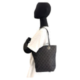 Gucci Tote Bag 31244 GG canvas Black Silver Metal Tote Bag Shoulder Bag GG pattern Women