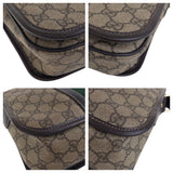 Gucci Shoulder Bag 211130 GG Supreme Canvas Beige Brown Gold Metal Crossbody Shoulder Bag Unisex Sherry line Women