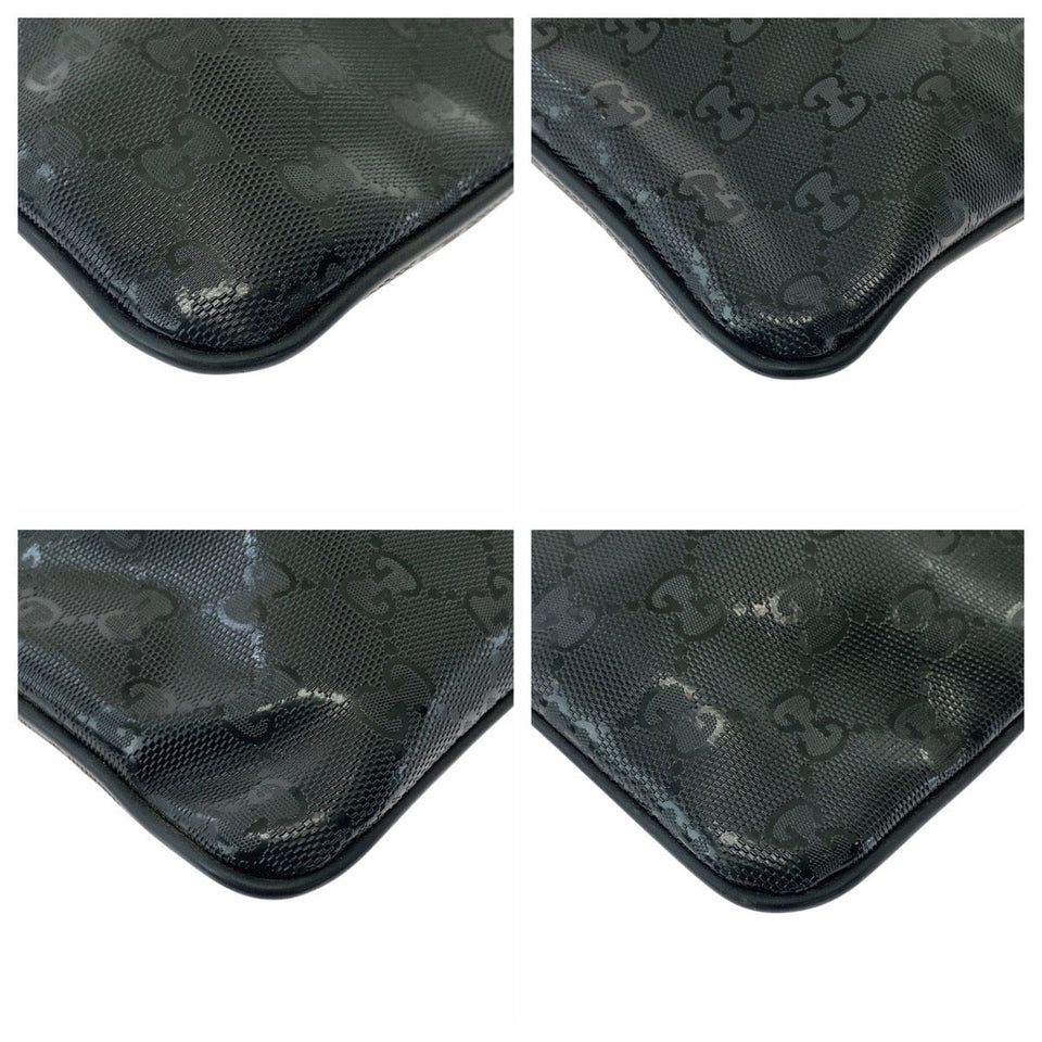 Gucci Shoulder Bag 201446 PVC Black black Shoulder Bag Messenger Bag Unisex GG implementation mens