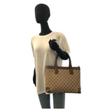 Gucci Tote Bag 002 1119 GG canvas, leather Beige brown Tote Bag handbag Women
