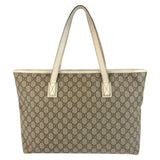 Gucci Tote Bag 211137 GG Supreme canvas, leather Beige Ivory Tote Bag Shoulder Bag Women