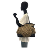 Gucci Tote Bag 203529 GG canvas, leather Beige Black Gold Metal Tote Bag Shoulder Bag Women